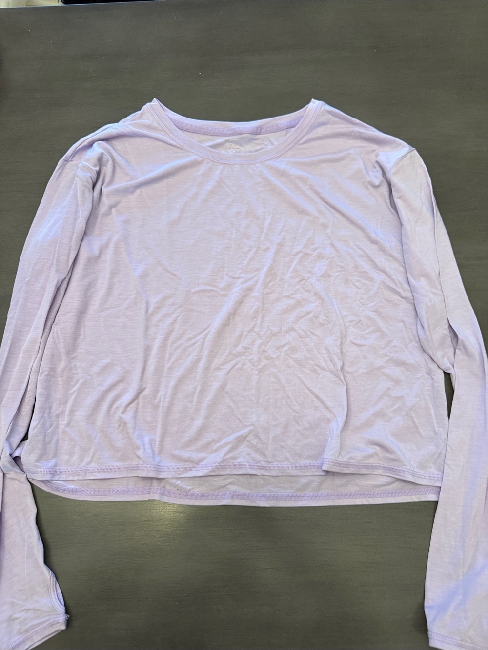 Light Lavender Long-Sleeve Crewneck Top